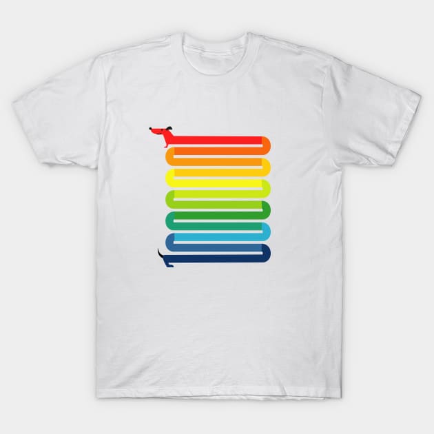 Rainbow Dog T-Shirt by Johnitees